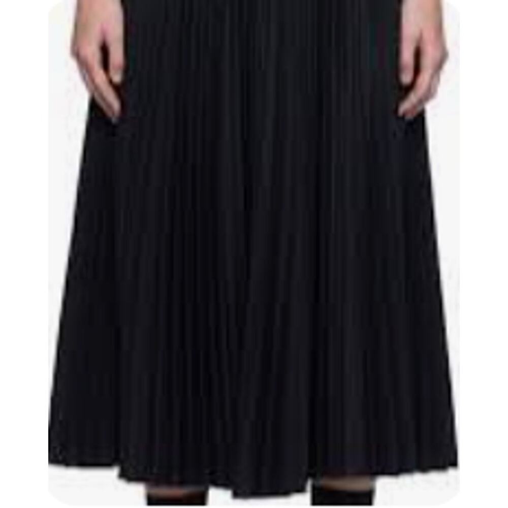 Bo Bell Black Velvet/Velour Pleated Skirt Size Large